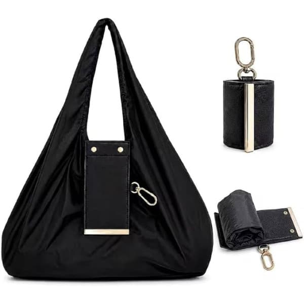 FOLDABLE KEYCHAIN STORAGE TOTE BAG