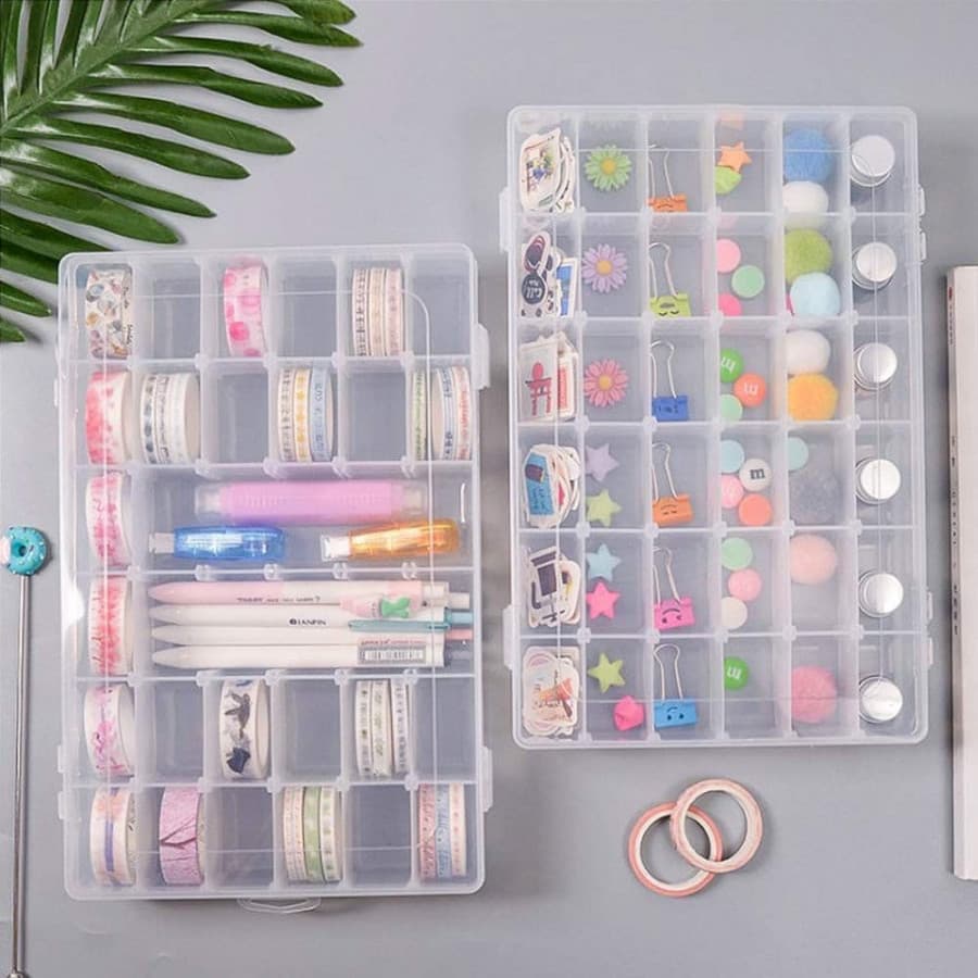 36 GRID COMPARTMENT PLASTIC STORAGE CONTAINERS
