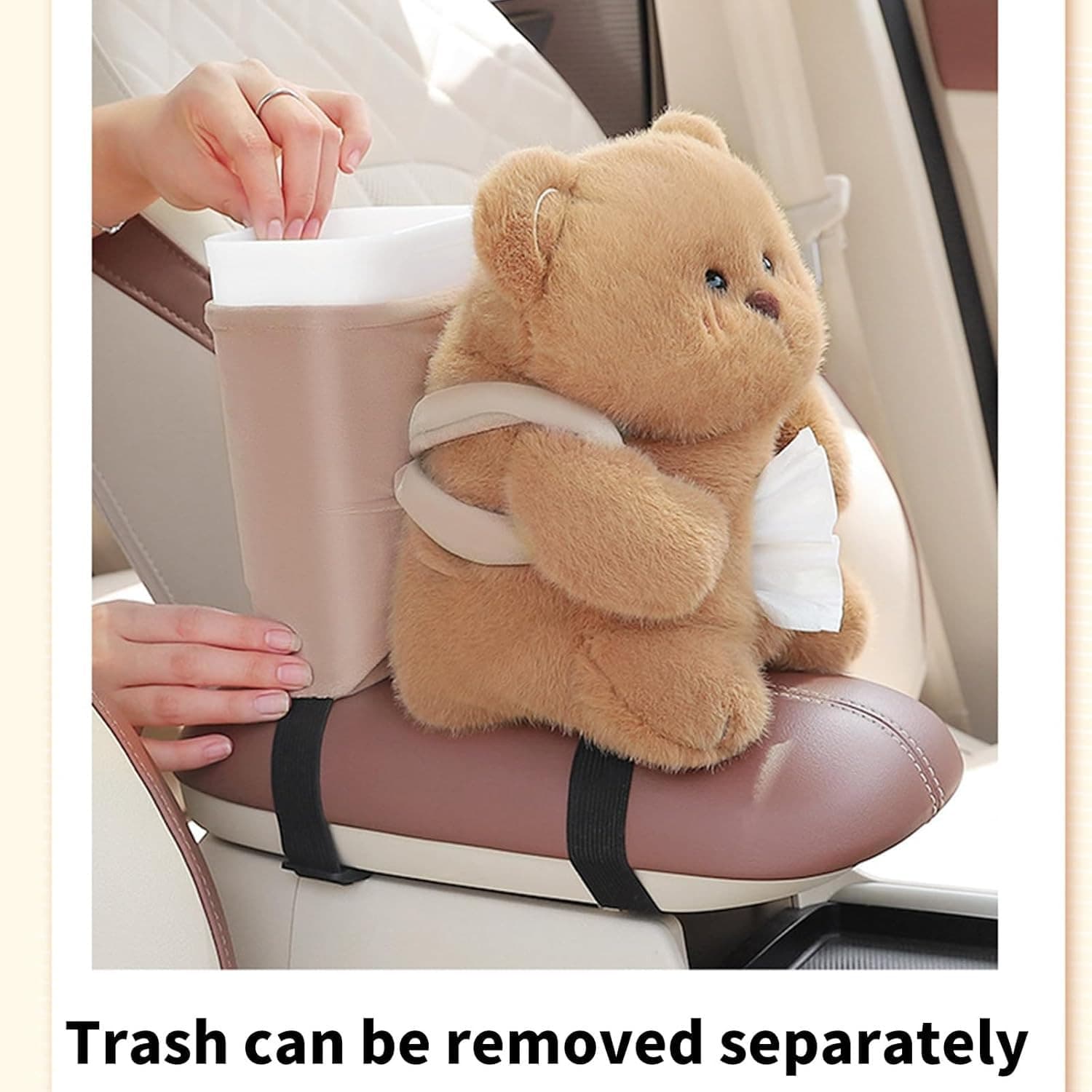 2 IN 1 TEDDY TISSUE & DUSTBIN HOLDER
