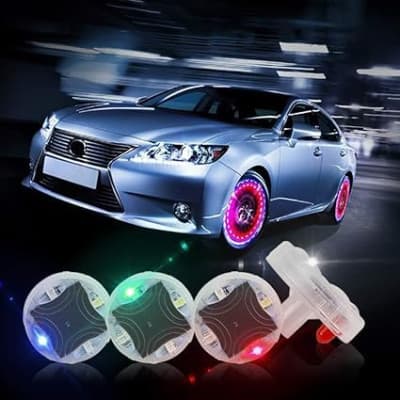  SOLAR CAR WHEEL TYRE VALVE LED LIGHTS (SINGLE)