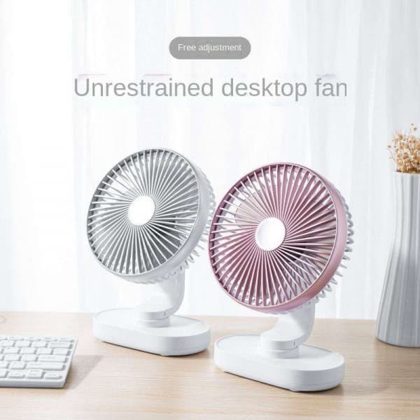 RECHARGEABLE ROTATING DESK FAN 