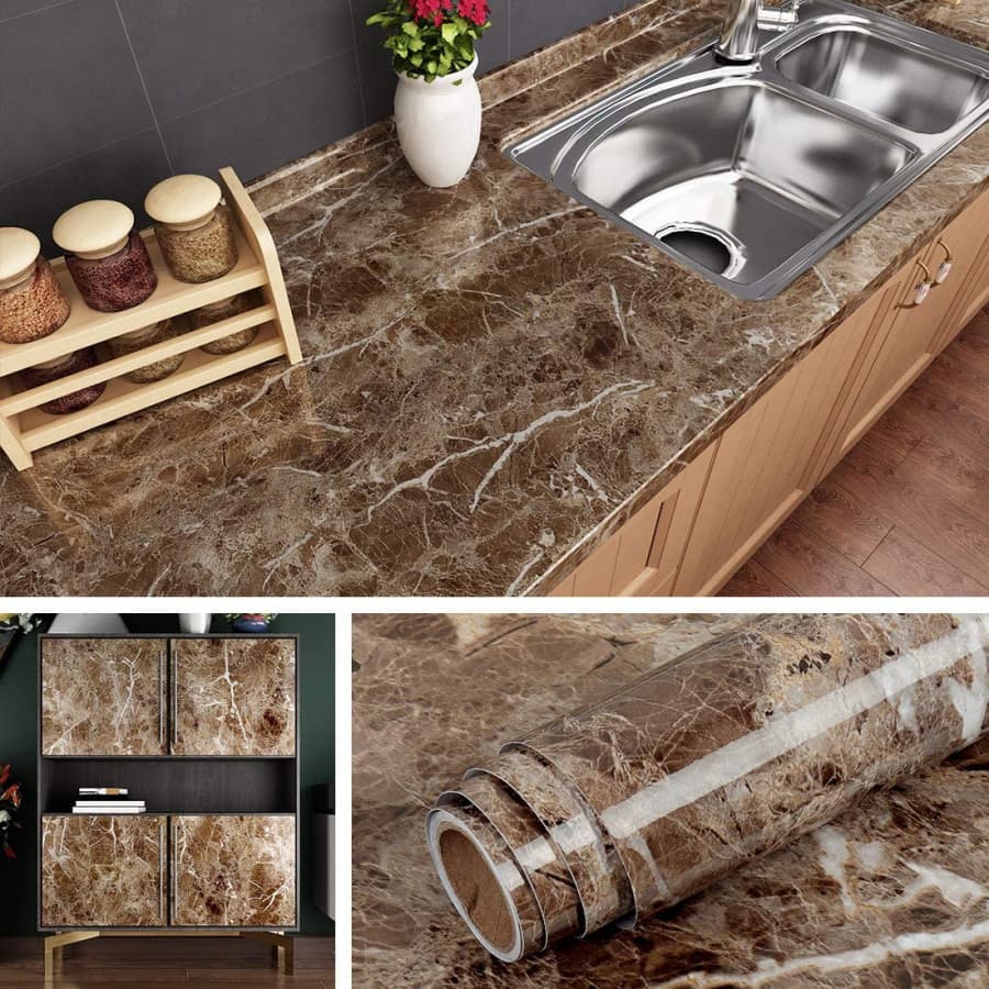 BROWN MARBLE FOIL PAPER