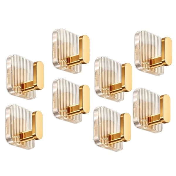 ACRYLIC SELF ADHESIVE WALL HOOK (GOLDEN)