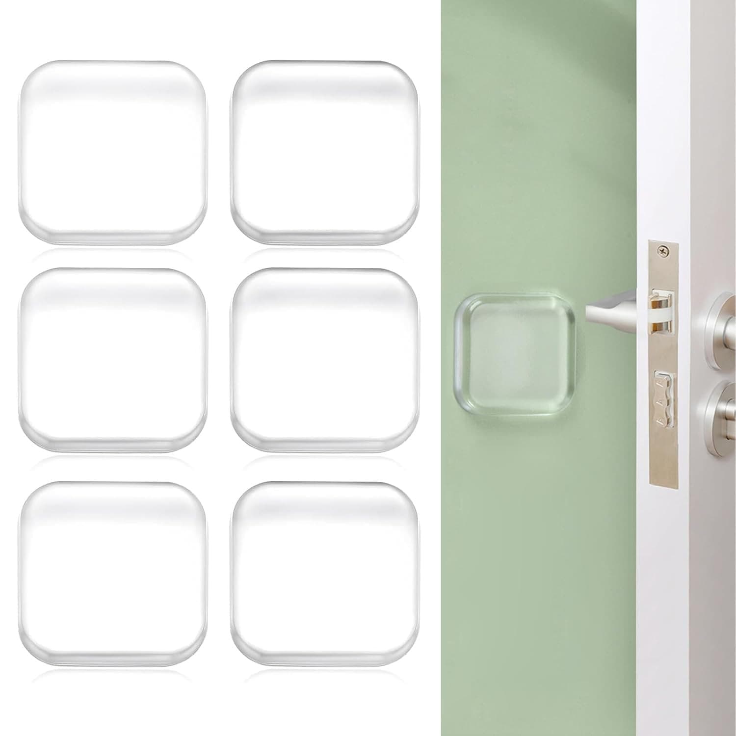 SILICONE DOOR HANDLE BUMPER (SQUARE) (PACK OF 6)