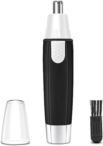 Cheaperzone  3 in 1 Electric Nose & Ear Hair Trimmer for Men & Women | Dual-edge Blades |Painless Nose and Ear Hair Remover Trimmer Eyebrow Flawless Electronic (black)