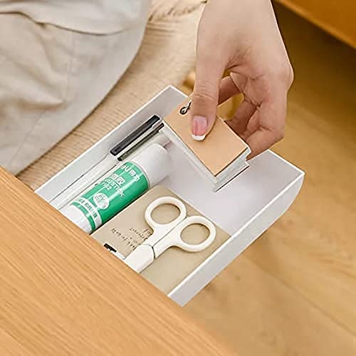 Cheaperzone  Desk Table Drawer,Hidden Drawer Self-Adhesive Tray Storage Box Expandable Drawer Tray for Home,Office,School and Desk-1pcs multicolor (1)