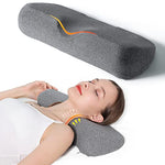 Load image into Gallery viewer, Cheaperzone Cervical Neck Pillow for Sleeping, Memory Foam Neck Roll Pillow for Stiff Neck Pain Relief, Neck Support Pillow Bolster Pillow for Bed Side Sleepers(Dark Gray)
