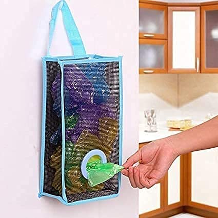 Cheaperzone Wall Hanging Garbage Bags Recycle Breathable Storage Polythene Garbage Bags Kitchen Organizer Plastic Wall Mounted Rubbish Bag Container