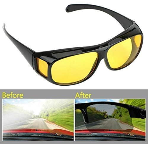 Cheaperzone HD Vision UV Protection Day and Night Driving Bikes and Car Anti-Glare Polarized Combo Unisex Sunglasses Goggles for Men Women (Pack of 2)