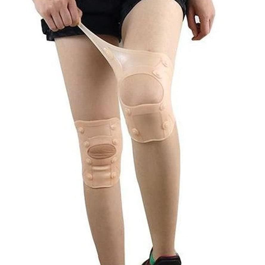 Cheaperzone Silicone Magnet Knee Support, Orthopedic Knee Support, Knee Caps for Pain Relief, Knee Belt for Joint, Knee Support Pad, Knee Band for Running Sports Gym (1 Pcs/Multicolor)