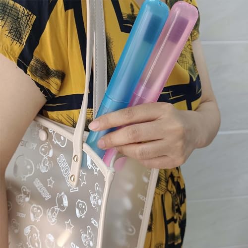 Cheaperzone Toothbrush Holder Cover Case Storage Box Capsule Shape for Bathroom,Travelling Portable (Multi-Color-Plastic) (4)