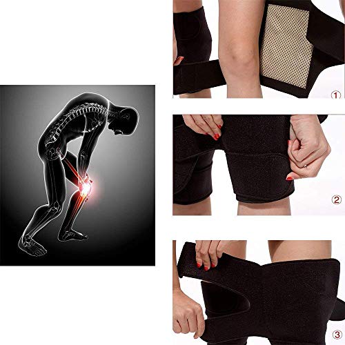 Cheaperzone Magnetic Therapy Hot Knee Belt Self Heating Knee pad Knee Support Belt Tourmaline Knee Braces Support Heating Belt Strap Cap for Pain Relief Knee Protection Belt for Leg Pain (1)
