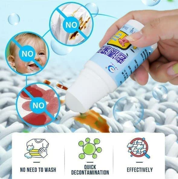 Cheaperzone Stain Remover For Clothes | Multi-Purpose Roll Bead Fabric Clothes Stain Remover Pan | Instant Stain Remover For Cotton, Linen, Polyester, Blended Fabric, Denim, Down Jacket Etc., Gel