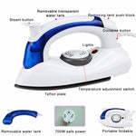 Load image into Gallery viewer, Cheaperzone Travel Folding Steam Iron Press With Folding Handel Mini Electrical Palm Size Steam Iron Travel Iron Travel Garment Steamer
