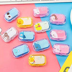 Load image into Gallery viewer, Cheaperzone Travel Storage Contact Lens Case Mirror Box - Travel Contact Lens Case Box Mini Cartoon Square Plastic Contact Lens Case Easy Carry Mirror Container Holder(1Pcs)

