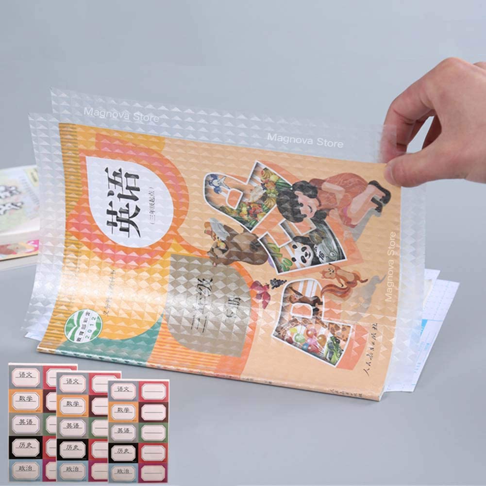 Cheaperzone Transparent Paper Sticker Book Cover Film Clear Matte for Craft 30 Pcs,Waterproof School Textbook Protective Case Cover Can Be Cut Self-Adhesive Book Cover Paper Sticker Book Film