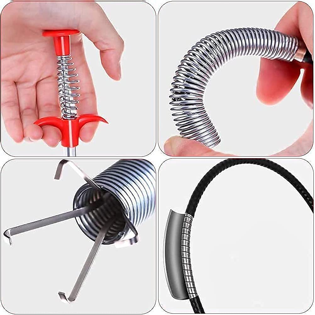 Cheaperzone  Drain Pipe Cleaner, Hair Catching Drain Cleaner, Drain Cleaning Pipe Spring Stick, Hair Catching Claw Wire, Sewer Sink Tub Dredge Remover. (60 CM)