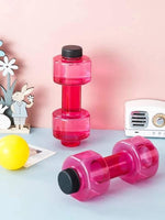 Load image into Gallery viewer, Cheaperzone Plastic Dumbbell Shape Water Bottle Plastic Portable Dumble Water Bottle, Multicolour Stylish Plastic Dumbbell Sports Bottle, Fitness Gym Water Bottle (PACK OF 2)
