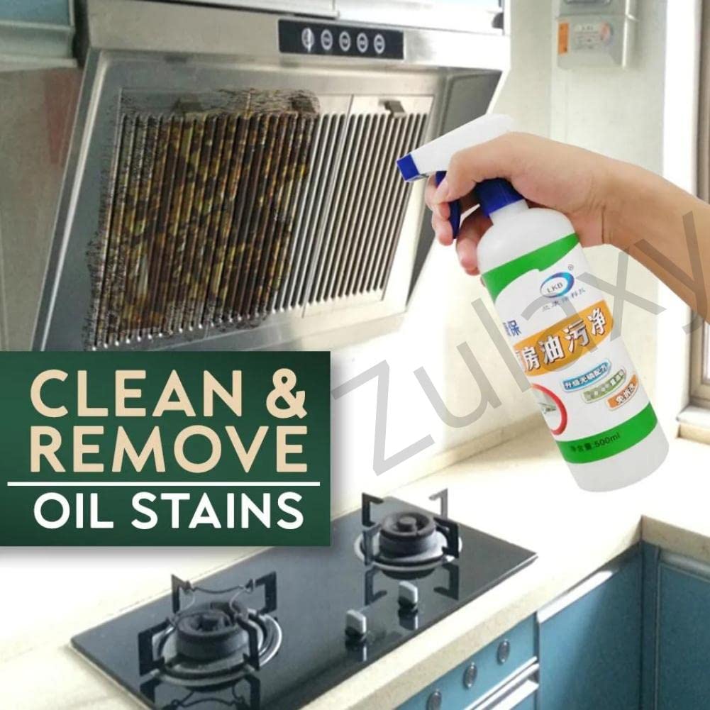 Cheaperzone Kitchen Cleaner Spray for Oil & Grease Stain Remover, All Surface Non-Toxic & Non-Flammable Magic Degreaser Cleaning Spray for Kitchen, Chimney, Sink, Grill, Exhaust Fan & More! (500 ml)