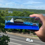 Load image into Gallery viewer, Cheaperzone Liquid Wave Cruise Ship Decoration,Titanic,Cruise Ship That No Longer Sinks, for Car Dashboard Decorative Showpiece/Idol, Paperweight, Home Decor Decoration &amp; Gifting Purpose (Titanic)
