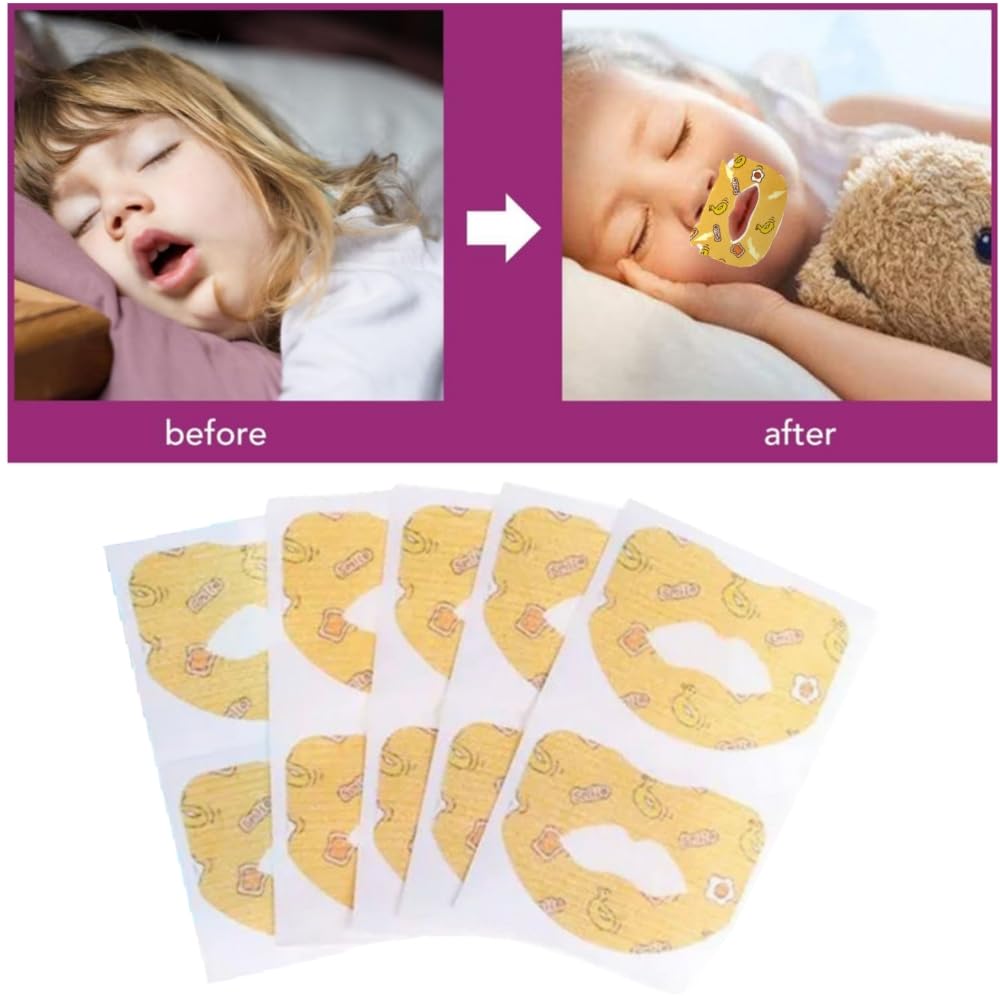 Cheaperzone Anti-Snoring Sticker non-woven fabric Anti-Snoring Sticker Mouth Correction Sticker Mouth Tape for Sleeping,Kids Sleep Strips, Mouth Strips for Sleeping,for Children Adult Night Sleep(30 pcs)