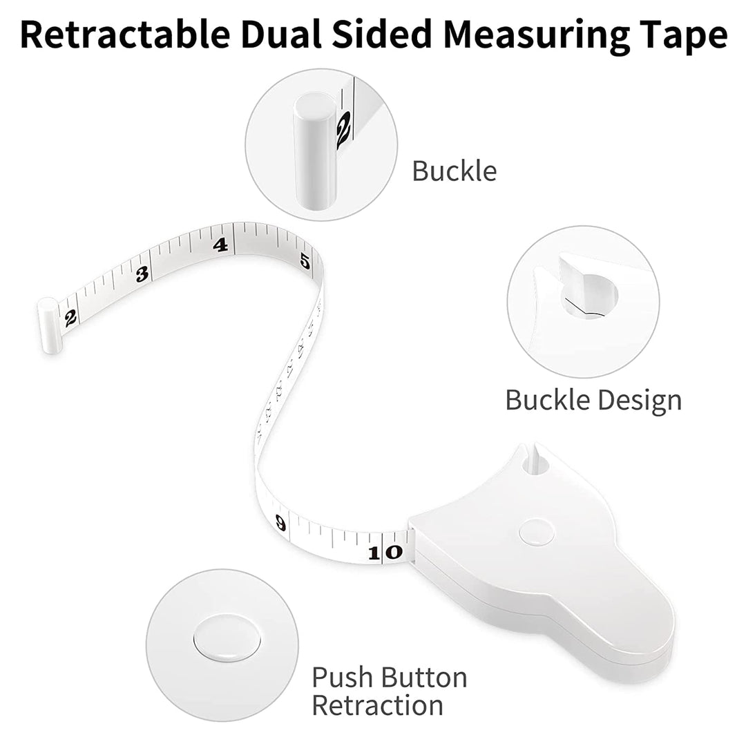 Cheaperzone Body Measuring Tape body tape Retractable inch tape for measurement for body with Lock Pin and Push Button 150cm Tape Measure for Fat Measurement and Weight Loss Sewing Tape Tailor Tape