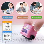 Load image into Gallery viewer, Cheaperzone Digital Teaching Roller Stamp Plastic Number Rolling Stamp Addition Subtraction Math Exercises Toy for Kids Preschool Home School Supplies (Multi-Color)
