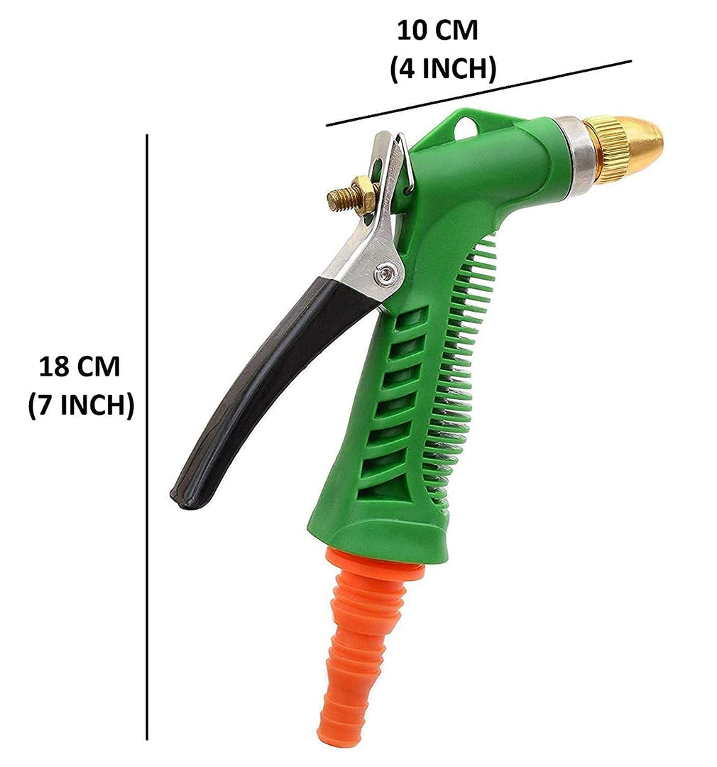 Cheaperzone High Pressure Water Spray Gun Nozzle for Car,Bike,Plants Multi Functional for Gardening Car Washing, Plastic/Green(Pack of 1)