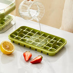 Load image into Gallery viewer, Cheaperzone 2 Layer Ice Cube Tray with Lid &amp; Bin, Square Ice Cubes Molds with Ice Scoop, One Tap Easy Release &amp; Save Space, Bpa Free Ice Cube Storage Container 64 Ice Cubes
