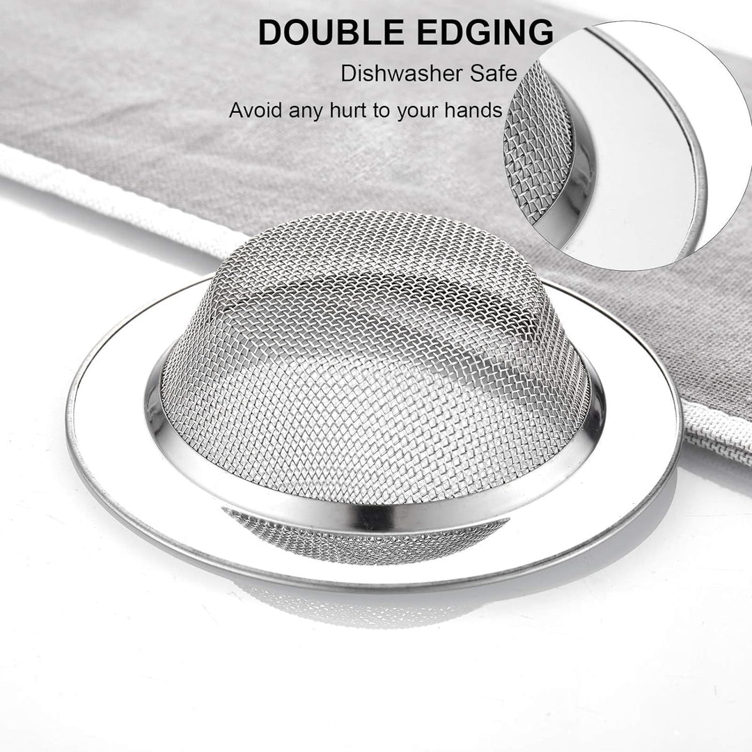 Cheaperzone Kitchen Sink Strainer - Disposable Shower Drain Cover Hair Catcher Shower Drain Mesh Stickers, Reusable and Versatile Drain Cover for Bathroom Laundry Bathtub Kitchen Sink, 10x10cm (Round)