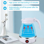 Load image into Gallery viewer, Cheaperzone Travel Foldable Electric Kettle,Collapsible Electric Kettle Food Grade Silicone Small Electric Kettle Boiling Water, Used in Coffee,Tea,Milk,Dual Voltage（600ml,110-220V) (Multi Colour)
