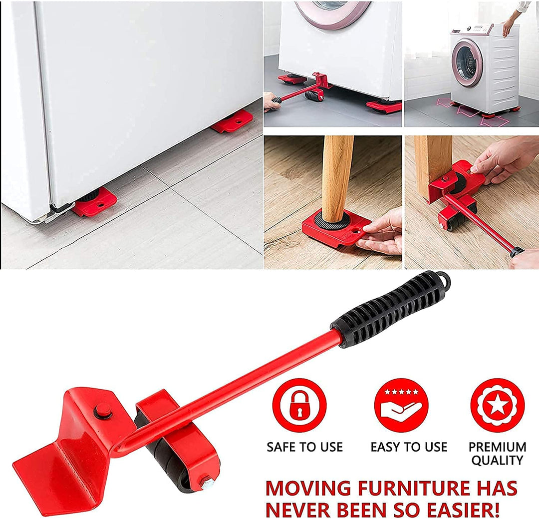 Cheaperzone Heavy Duty Furniture Lifting Moving Tool with Wheel Pads Easy and Safe Moving Slider Tools Ideal for Shifting Washing Machines, Fridge, Sofa and Wardrobes (Multicolor, Set of 1)