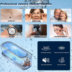 Load image into Gallery viewer, Cheaperzone Ultrasonic Jewelry Cleaner Portable Professional Mini Household Ultrasonic Cleaning Machine for Jewelry, Eyeglasses, Watches, Rings, Retainer, Reusable Glass Drinking (Assorted)
