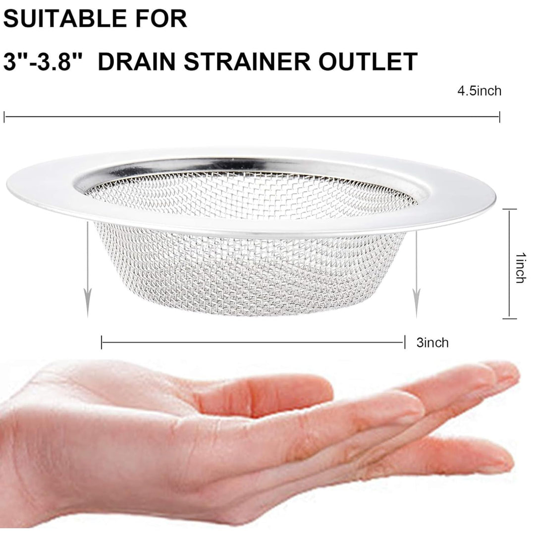 Cheaperzone Kitchen Sink Strainer - Disposable Shower Drain Cover Hair Catcher Shower Drain Mesh Stickers, Reusable and Versatile Drain Cover for Bathroom Laundry Bathtub Kitchen Sink, 10x10cm (Round)