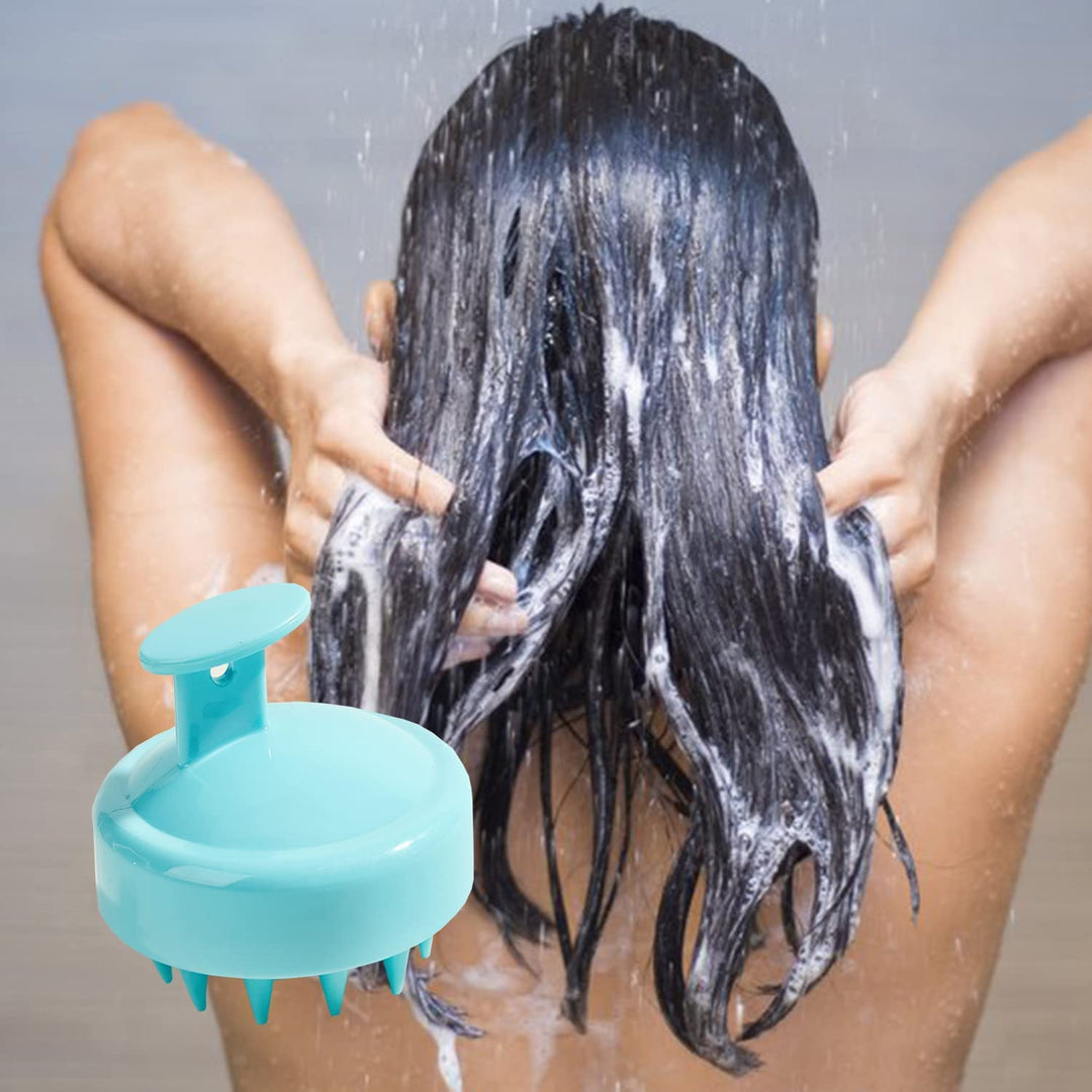 EPISKEY® Scalp Massager Shampoo Brush, Scalp Massage Shampoo Brush Shower Head Scrubber Scalp Brush (BLUE-35)