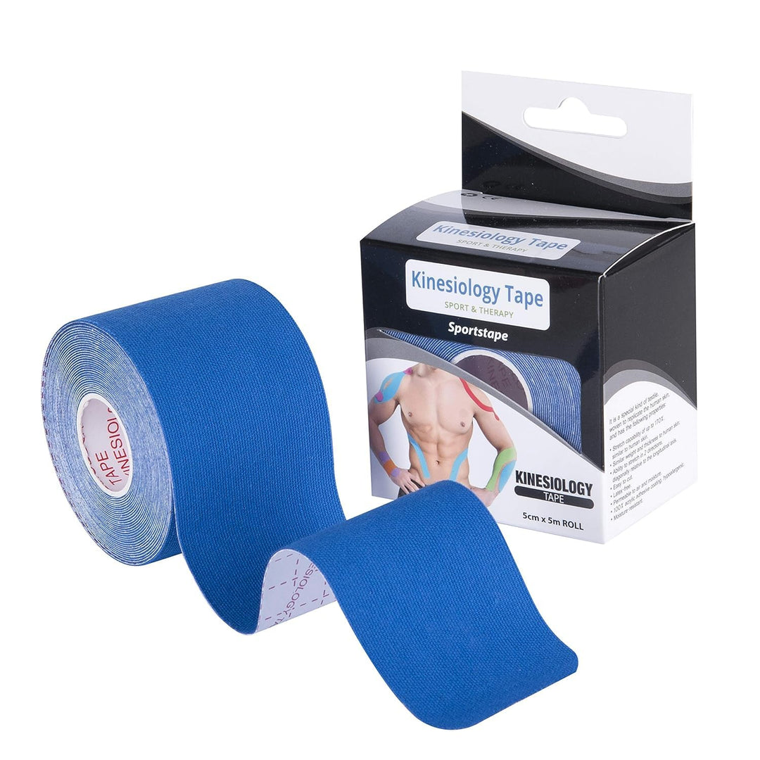 Cheaperzone Tape 5cm * 5m Roll Strapping Taping Athletic Sports Tape for Men Knee Shoulder Elbow Ankle Neck Muscle Superior Waterproof Adhesion Non Latex Safe for Kids Pregnant Women