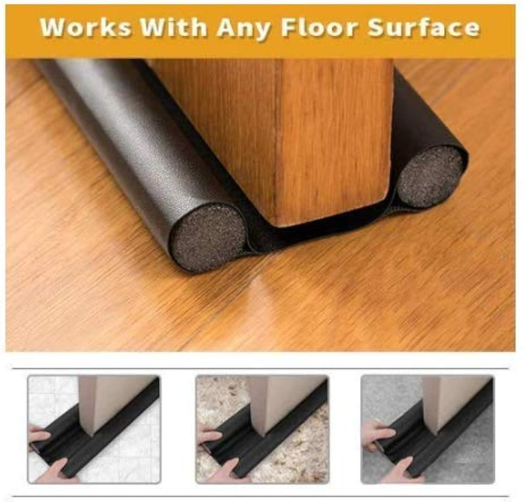 Cheaperzone Door Guard (39 Inches, Pack of 3) Gap Filler for Door Bottom Seal Strip - Sound-Proof, Reduce Noise, Energy Saving Door Stopper for Reduce Door Dust, Insects Protector (Brown)