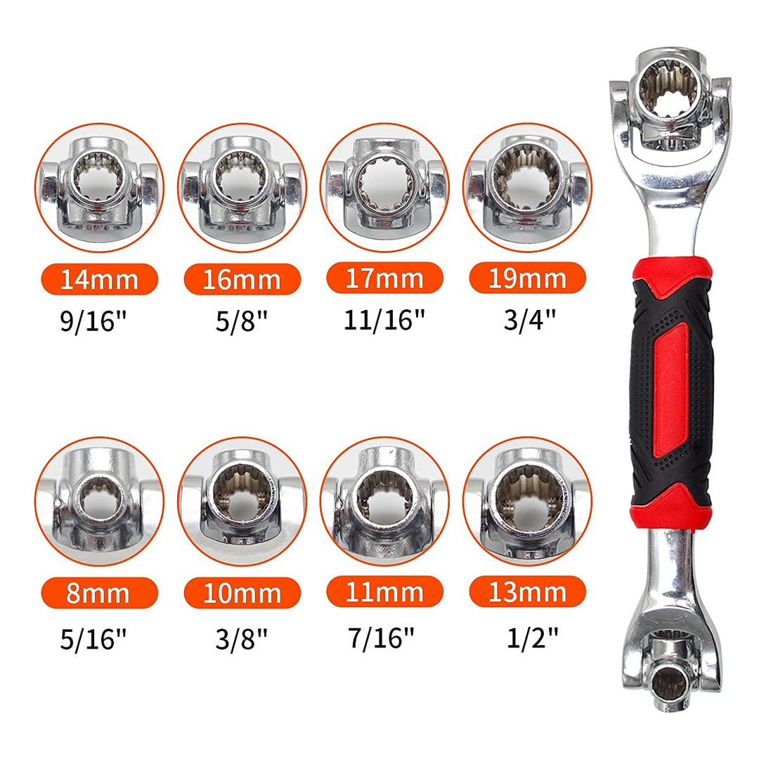 Cheaperzone Tiger Wrench Universal 48 In 1 Socket Wrench Multifunction Wrench Tool With 360 Degree Rotating Head, Magnetic Spanner Tool For Home And Car Repair Tool Works, Torx