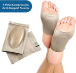 Load image into Gallery viewer, GRANVILL Foot Care Plantar Fasciitis Arch Support Sleeves for foot pain,muscle relaxation with soft Neoprene Cushion for Women &amp; Men Feet Orthopedic Pad,Free Size-1 Pair
