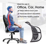 Load image into Gallery viewer, Splendid Nylon Ventilation Back Rest With Lumbar Support Mesh Cushion Pad,Universal Back Lumbar Support Chairs For Office Chair,Home,Car Seat Lumber Back Support,Seat To Relieve For Back Pain,Black

