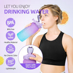 Load image into Gallery viewer, Cheaperzone Motivational Water Bottle Set of 3 With Time &amp; Capacity Marker, Leakproof, BPA-free Straw bottle for Home, Office, School &amp; Gym (2L, 900ml &amp; 280ml, Color- Multicolor)
