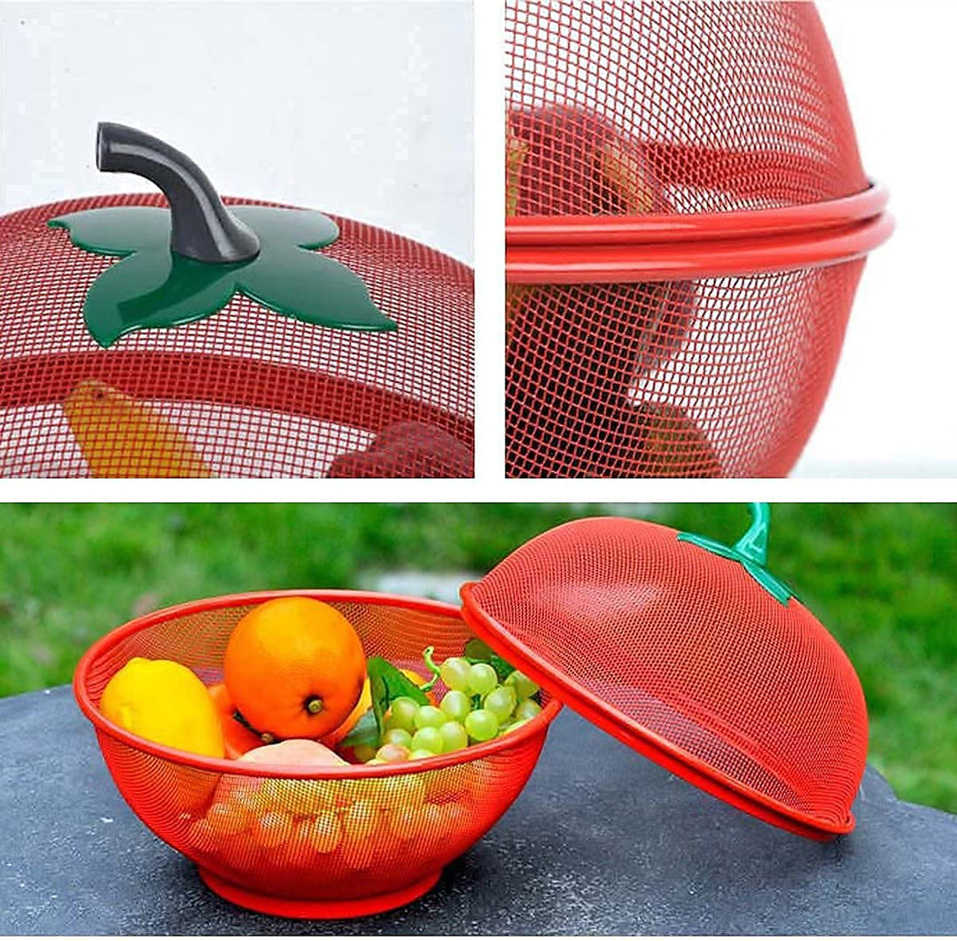 Cheaperzone Enterprise Apple Shape Net Fruits & Vegetables Basket for Kitchen, Fruit Basket with Net Cover, Fruit and Vegetable Stand Basket, Fruit Net Cover (Multi Colour)