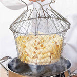 Load image into Gallery viewer, CHEAPERZONE Stainless Steel Collapsible Frying Basket Multifunctional Chef Cooking Basket Deep-Frying Basket Flexible Cooking Tools for Frying Food, Washing Fruits, Vegetables 1
